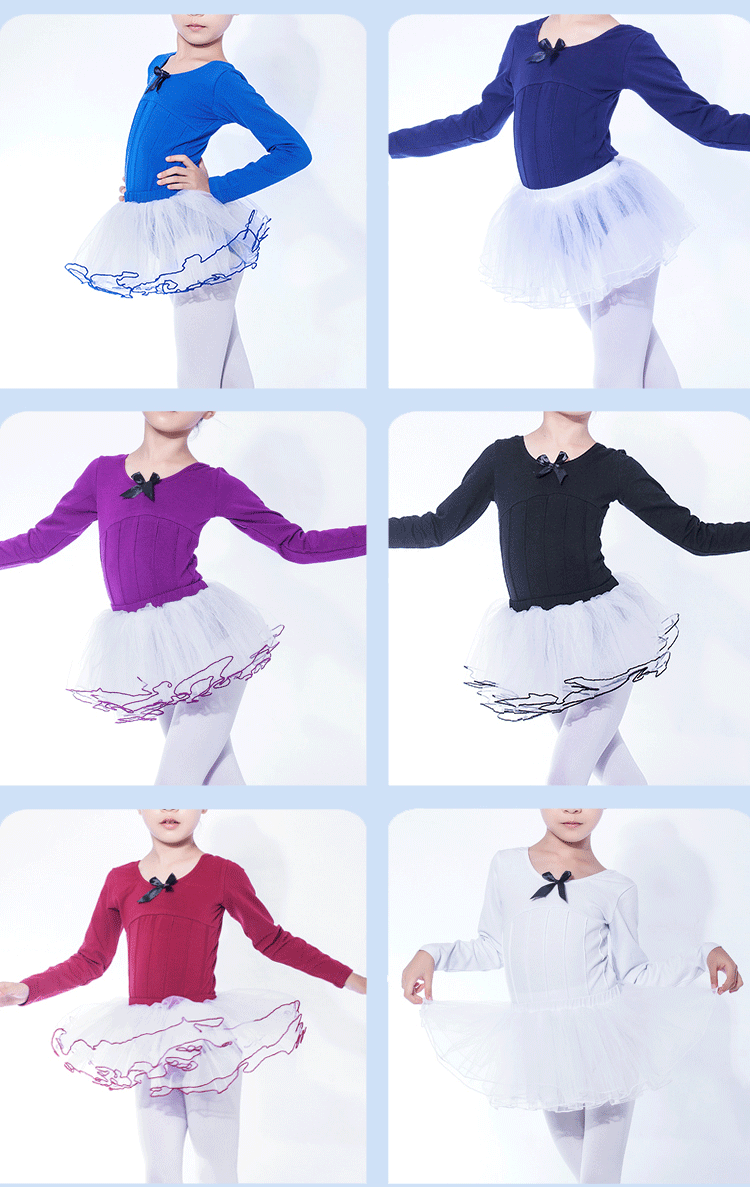 Váy múa cho trẻ em Váy múa ba lê Cô gái thực hành váy pettiskirt Váy trẻ em váy công chúa áo khoác trẻ em 10 tuổi
