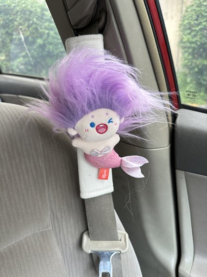Friday手作 正版美炸了人鱼毛绒公仔汽车安全带护肩套车内装饰品