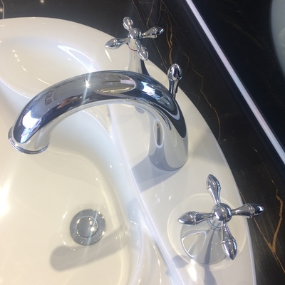 Cole KOHLERK-8670T-3-CP Finnio 8 washbasin tap (in a cruciform handle)