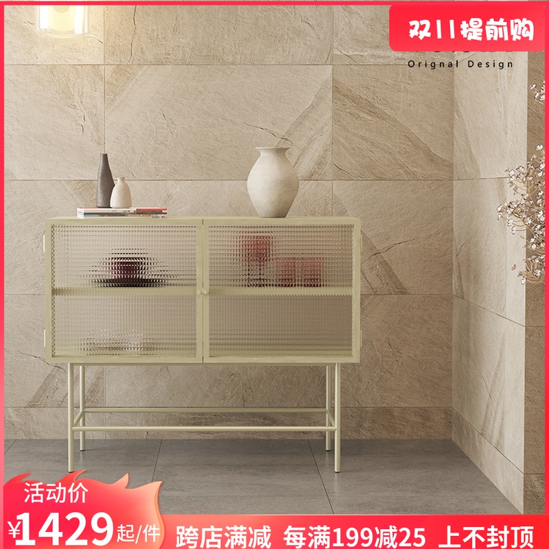 Danish YUJIA design French glass sideboard modern simple wall tea cabinet Nordic light luxury porch cabinet