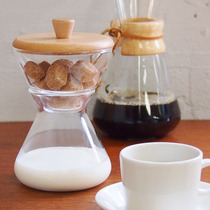 Chemex Cream Sugar Set hand blown non-porous High Borosilicate Glass Coffee Milk Jar