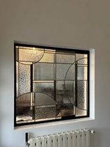 Экранный раздел Xuanguan doors and windows домашнее стекло художественное стекло hollow трехгранные стальные черные полоски инкрустированные стекла