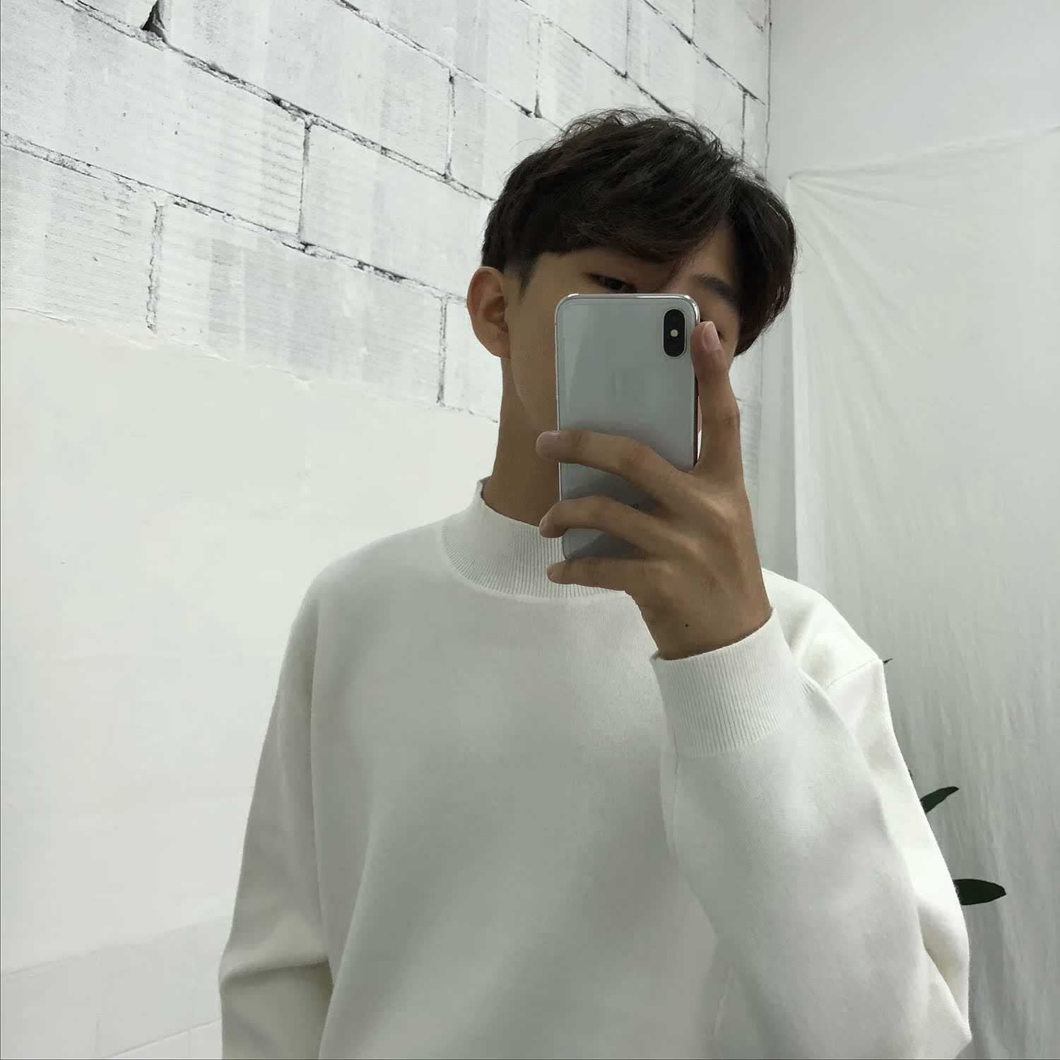 Xiao Ming bene đáy phiên bản Hàn Quốc bất khả chiến bại của đơn giản màu xám chic chic nhỏ cổ cao áo len áo len nam áo len nam mỏng