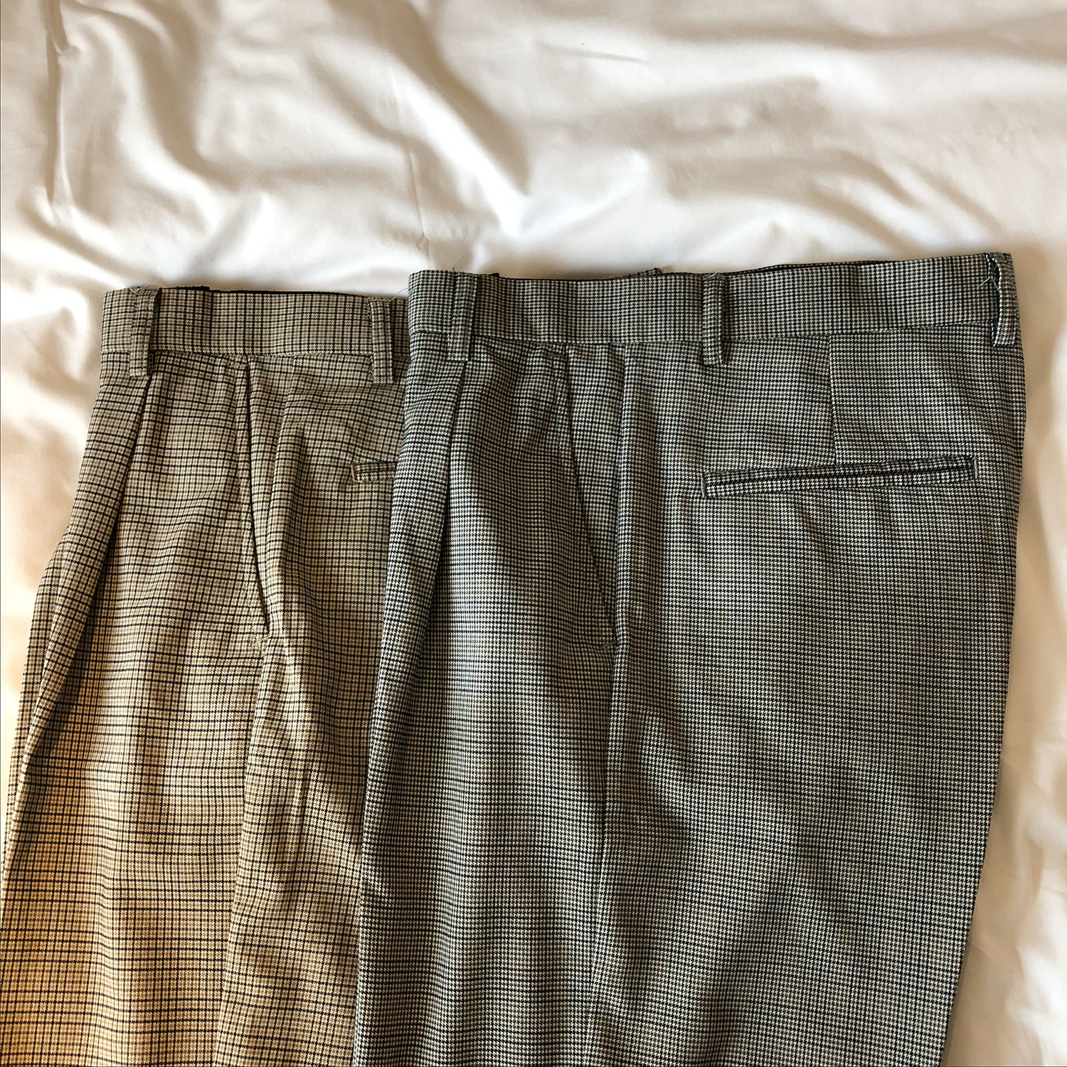 Xiao Ming bene fine lưới Han Feng retro chic đơn giản lỏng lẻo thẳng chín điểm quần âu quần nam và nữ quần giữ nhiệt nam