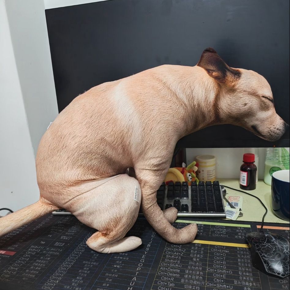 A Dog Pooping as a Prank, Creative Gift, Poop Pillow, Office Backrest Doll, Prank on Colleagues