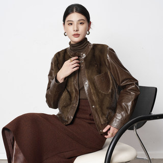 Imported Mink Fur Whole Mink Coat Women's Short Style Sheepskin Genuine Leather Goose down Jacket 2025 New European Style