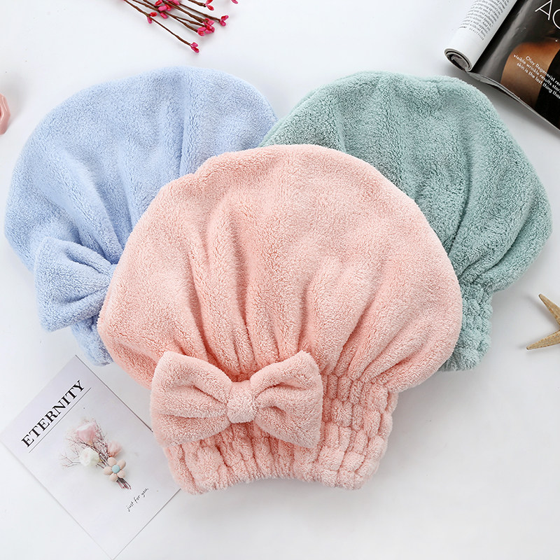 A2493 Coral velvet dry hair towel super absorbent shower cap hair quick-drying cap thickening quick-drying cap