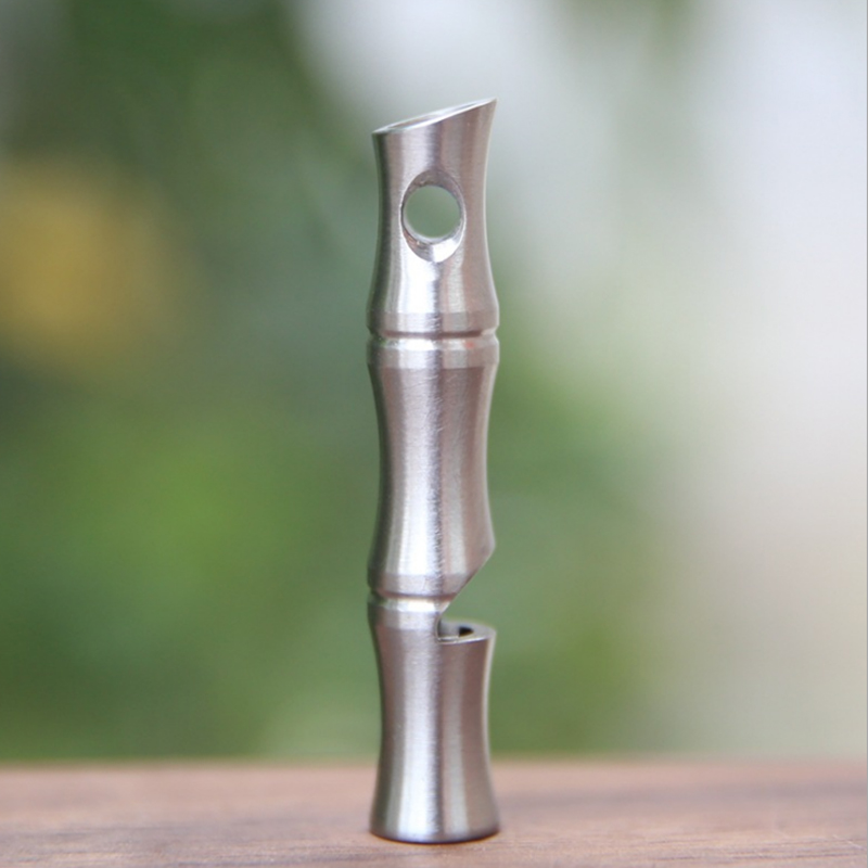 K1 Stainless Steel Outdoor Camping Metal Survival Creative Bamboo Festival Whistle EDC Outdoor Supplies