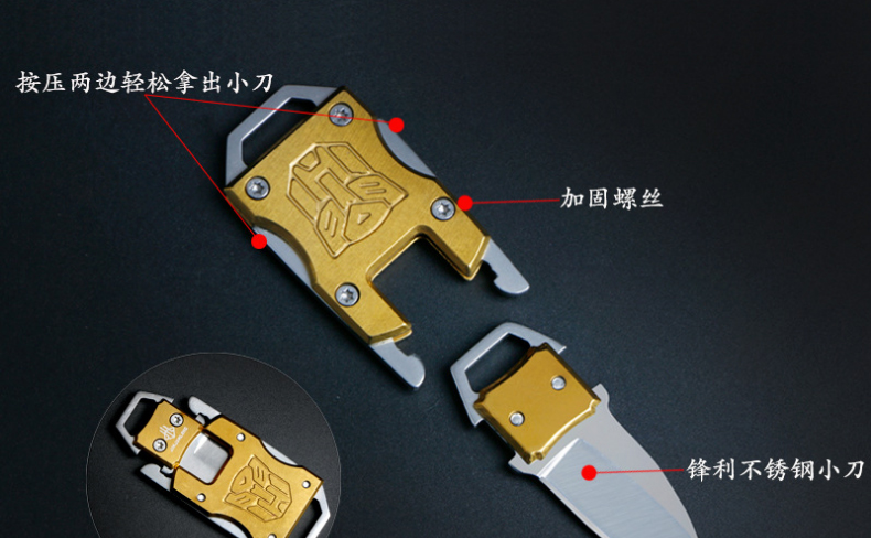 Cô gái chống sói mini dao đa chức năng ngoài trời xách tay chìa khóa dao đồng xu dao tự vệ bằng thép không gỉ - Công cụ Knift / công cụ đa mục đích xeng da nang