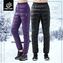 Outdoor down pants with thick underwear men and womens autumn and winter warmth wind and cold protection for the elderly home pants