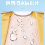 Детский фартук, демисезонный нагрудник для еды, водонепроницаемый лонгслив, сзади на завязках, анти-грязь