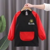 Детский нагрудник, водонепроницаемый художественный лонгслив, фартук для детского сада для еды, анти-грязь, сзади на завязках