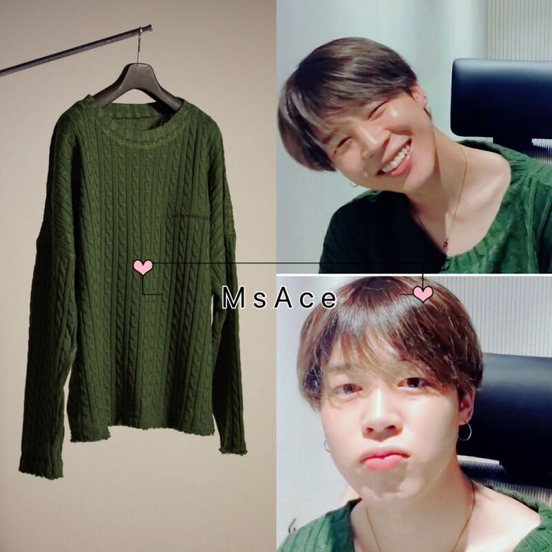 Korean Boy Band Bts Jimin Original Style Long-Sleeve Round-Neck Pullover Wool Sweater