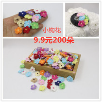 Hot selling hand-knitted wool flower cotton thread hand crochet flower finished diy brooch earrings sweater decoration mix 200