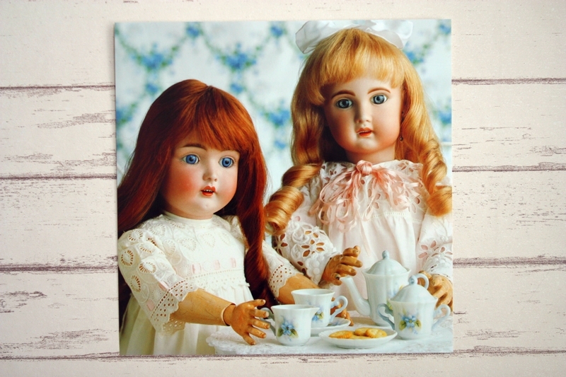 17-09B German French antique doll calendar * One page can be made core to ship separately FP42