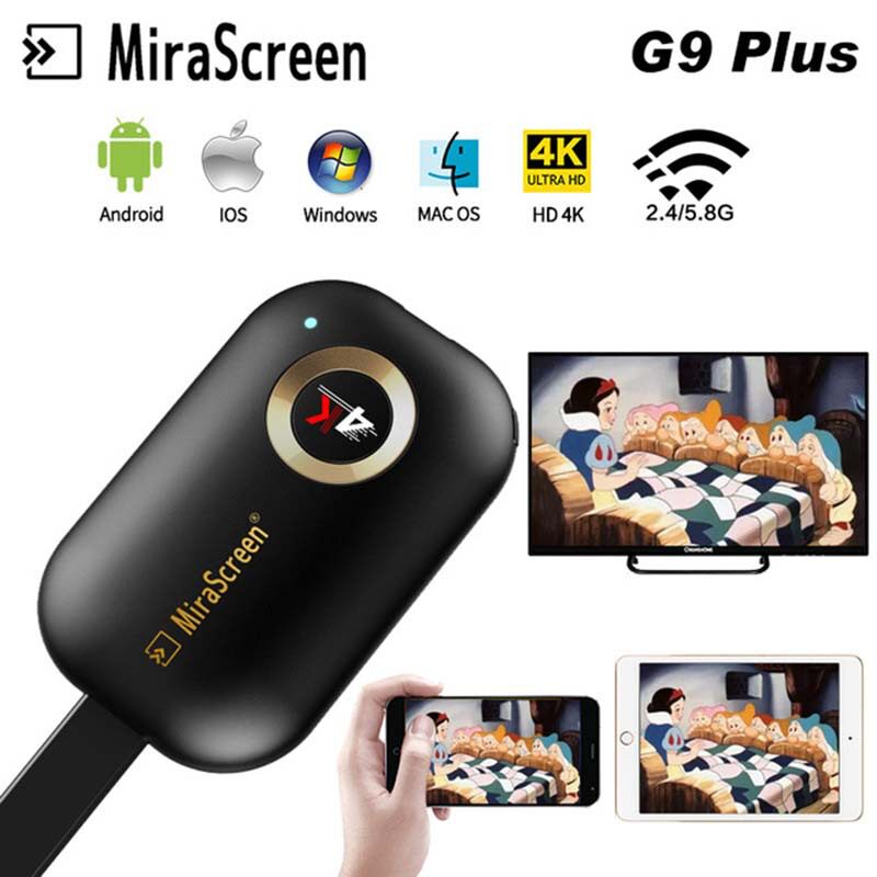 4K HD 5G Dual Frequency G9 Plus Wireless Horizontal Tight Screen Projector Mobile Computer to Large Screen WIFI Push Treasure