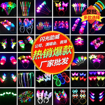 Halloween luminous headdress Hair band horn hair card flash headband activity small gift luminous small toy supply