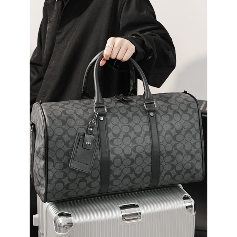 Lv Z Large-Capacity Travel Bag Korean Style Men's Bag Retro Pattern Short-Distance Travel Business Trip Luggage Bag Handbag Single Shoulder