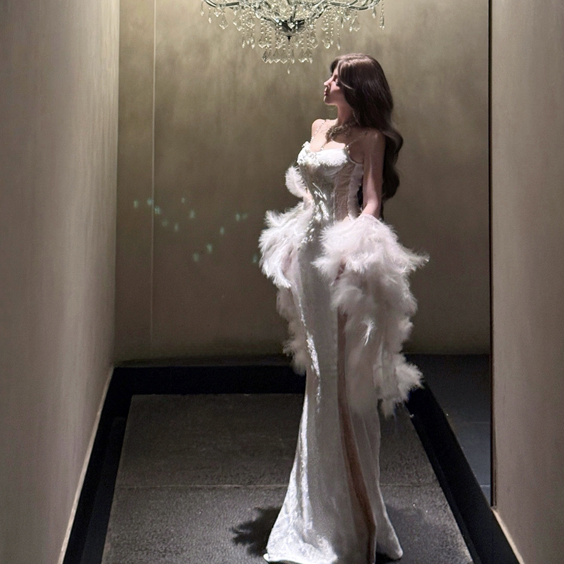 Xueni's Original <Em>Angel Wings</Em> Goddess-Style Tassel White Shawl to Wear with a Dress as an Accessory Xueni's Original <Em>Angel Wings</Em> Goddess-Style Tassel White Shawl to Wear with a Dress as an Accessory