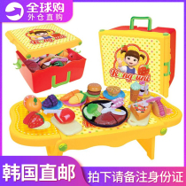 Han Elementary Beans Children Fruit Chichele Vegetable Pizza Fruit Small Table Containing Box Suit Girl Toys