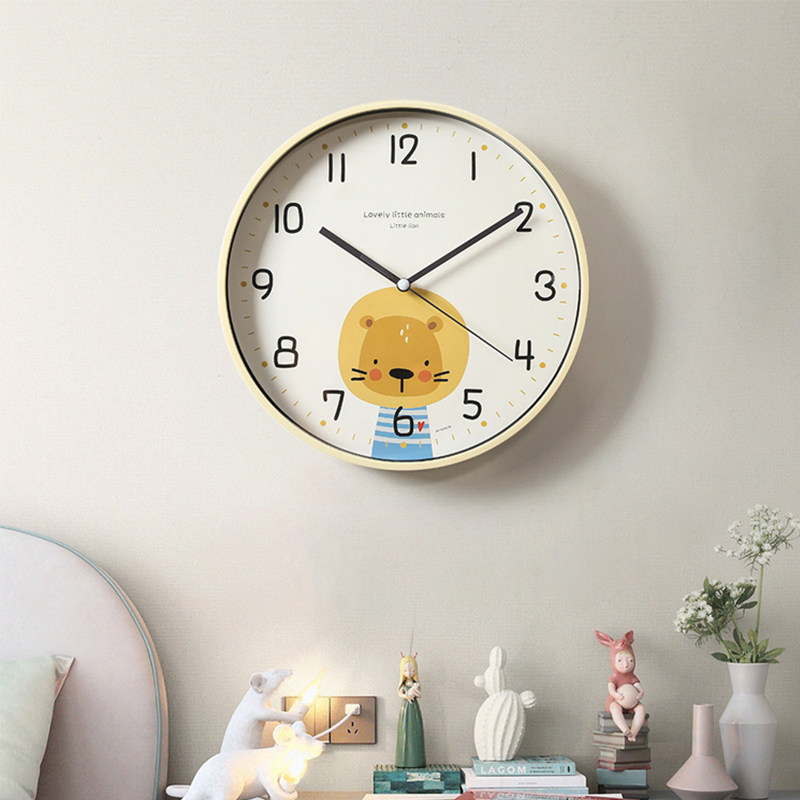 2021 new greed sleeping bear cartoon hanging bell household living room hanging wall fashion watch and watch cute internet red hanging watch small clock