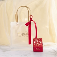 Матовый большой шоппер, лента, красный замок