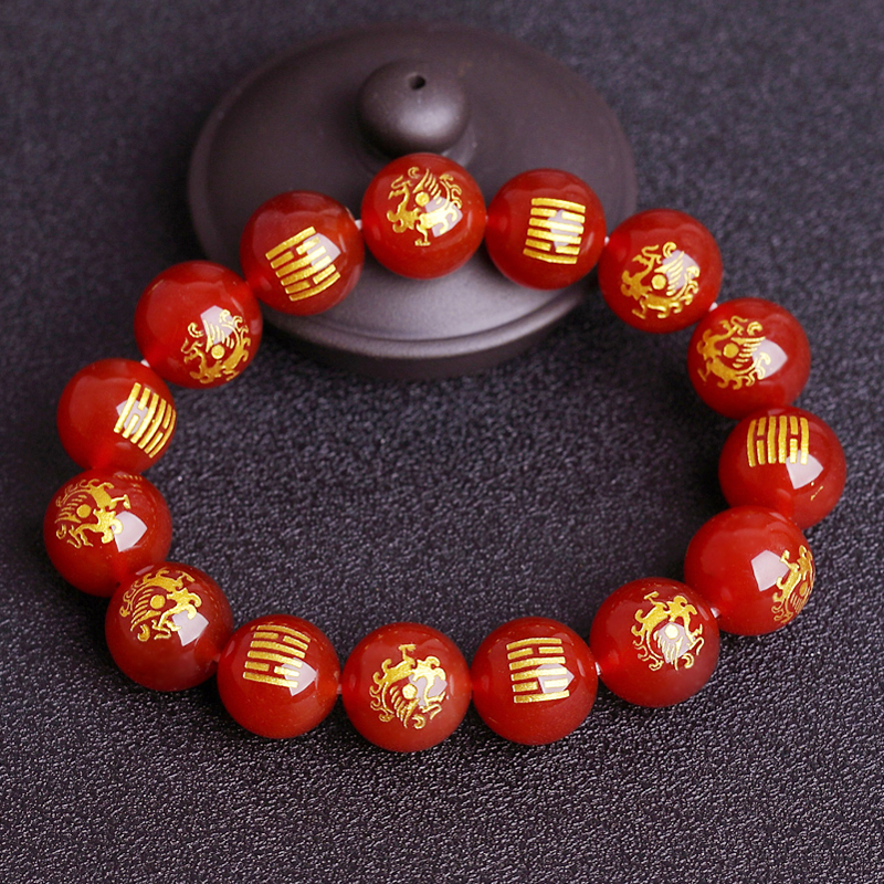 Five Elements Related to Fire: Jewelry That Is Suitable for Those Who Lack Fire, Natural Red Agate Bracelet, Fire Element, Unisex, Suzaku Cinnabar Bracelet