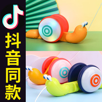 Net red luminous rope snail rope crawling Electric will move a baby 1 4 years old 2 tremolo 3 small toys