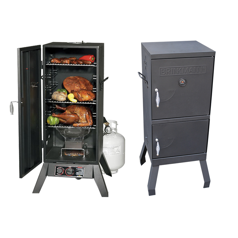American-Style Charcoal Smoker Gas Barbecue Grill Liquefied Gas Smoked Meat Fruit Wood Chips Low-Temperature Coloring Smoked Whole Chicken