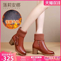 Martens, короткие сапоги, зимние нескользящие флисовые ботинки, коллекция 2021, из натуральной кожи
