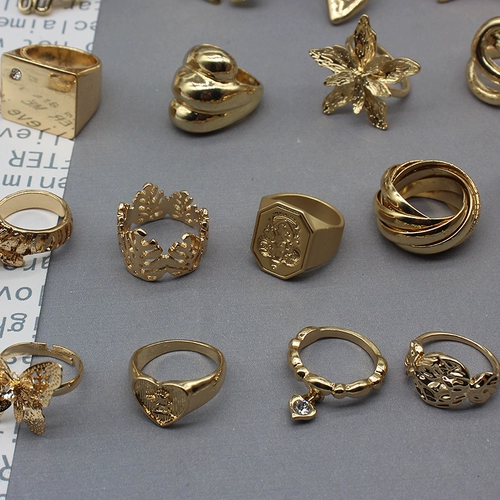 Личность Y Одиночный выход, европейская и американская текстура Золотая, без золотого металлического стиля Супер красивые украшения модного кольца уникальная модель