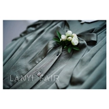 Lan Yiwuyu ｜ серо-зеленая платье с длинными рукавами юбка для рубашки, настоящий и универсальный Lanyifair Оригинальная готовая одежда