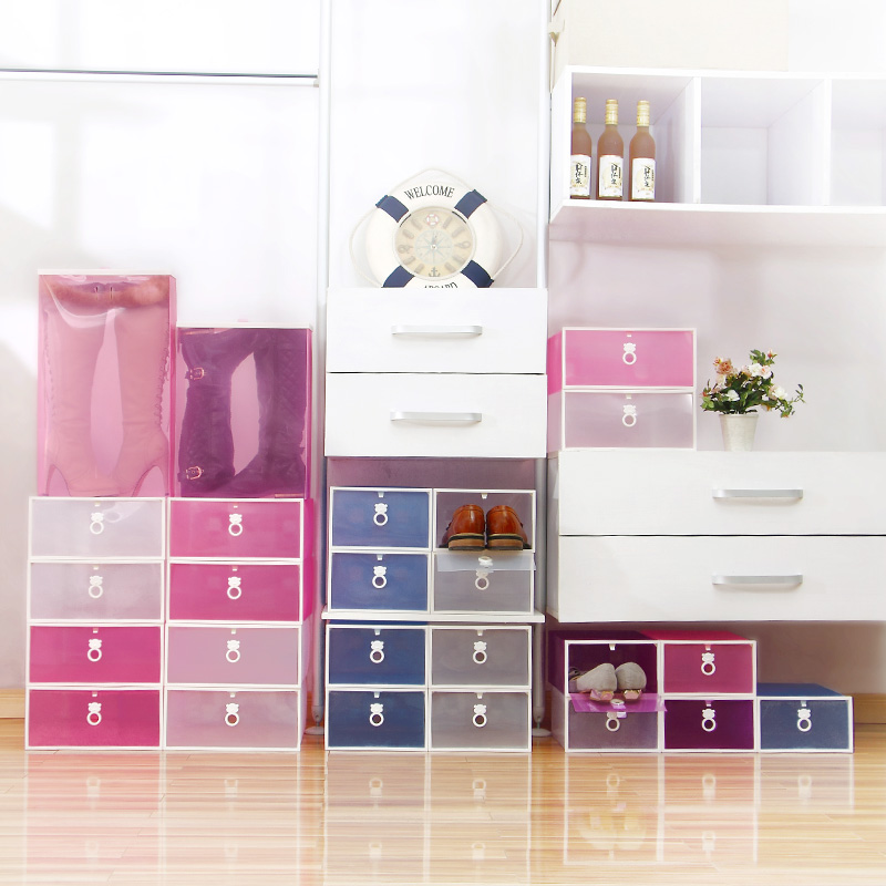 友纳8只装加厚加大透明鞋盒1112