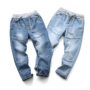 Quần áo trẻ em mùa thu trai mới quần denim trẻ em quần lớn thời trang quần đơn 100-160 - Quần jean quần jean trẻ em giá rẻ