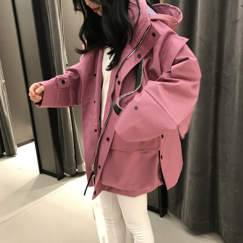 Outdoor three-in-one detachable two-piece set warm Korean Jinzang down charge clothes women's tide brand Tibet travel