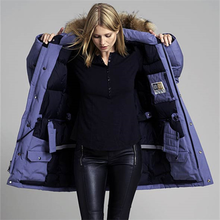 Outdoor thickening warm Harbin military tooling down jacket for women's medium long version northeast of minus 40 degrees anti-cold serve Chauga