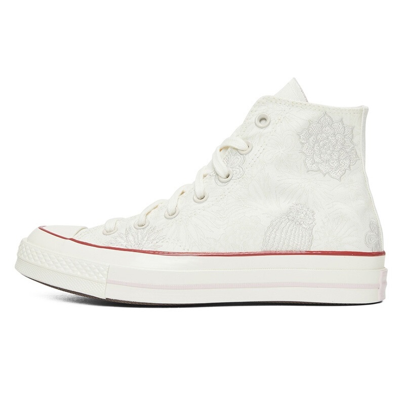 Converse New 1970S Floral Embroidered High-Top Casual Shoes Women's Versatile Canvas Shoes A00844C