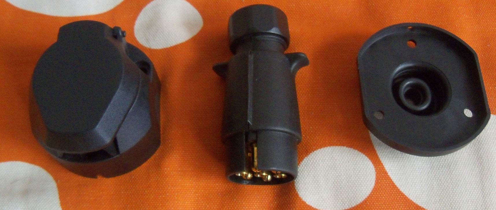 Seven-pin cart plug socket Seven core pair of inserts LED Kit 13 for plug-in mounting seat cart signal wire joint