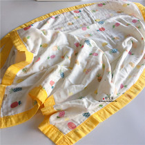 6-layer gauze bath towel baby towel autumn and winter thickened 110cm newborn large square towel out cart towel