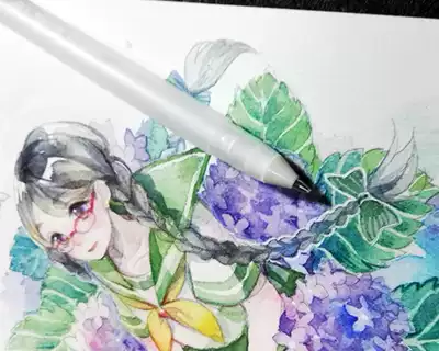 (Miscellaneous pile) Sakura Watercolor Highlight Pen Starry Eye Highlight Layered Edge Modification Details Watercolor
