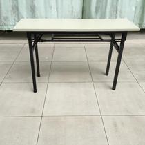 Folding training table spring conference table folding meeting table with double shelf office desk strip desk student table