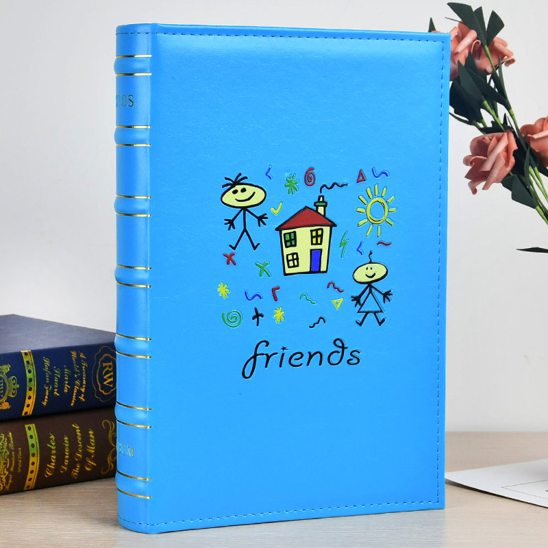 5-inch photo book 300 Zhang Xiangben can put five inches of protective bay photo album Imitation Leather Face Commemorative Album Send a message note