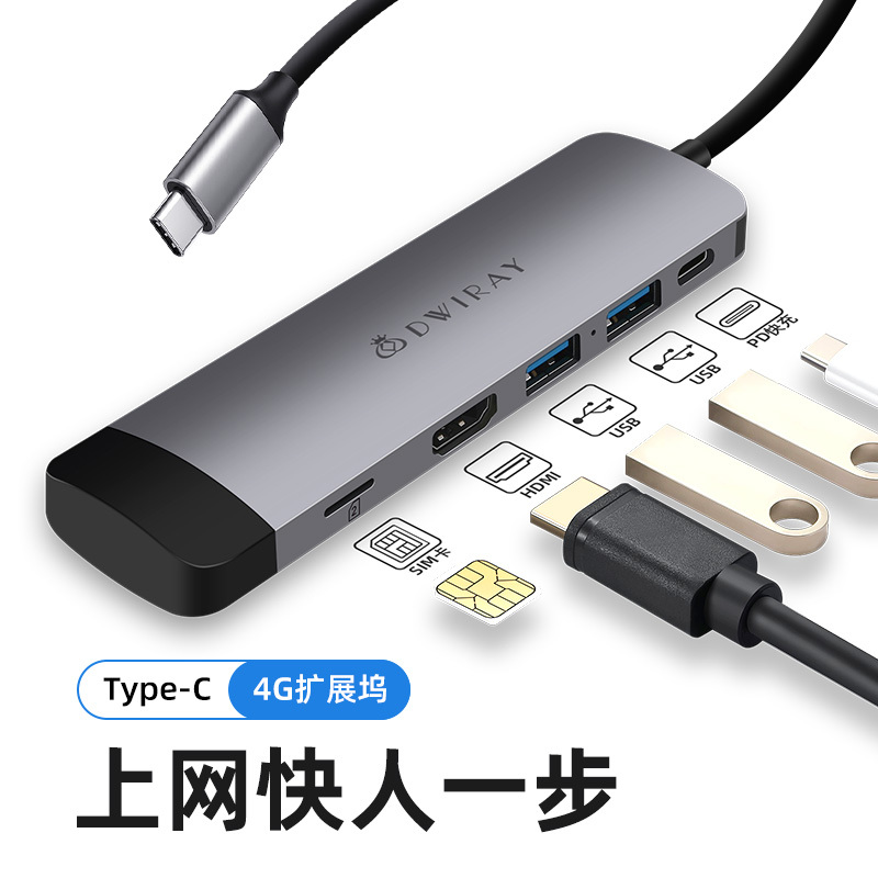 Type-C Converter External Sim Card Suitable for Apple iPad Tablet to USB Interface Laptop Air Docking Station 4g Internet Card HDMI Computer Pro Adapter MacBook Expansion