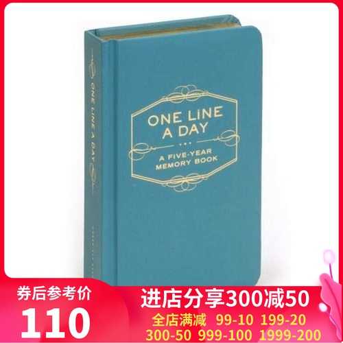 英文原版每天一行5年日记本one Line A Day A Five Year Memory Book