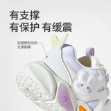 牧童 Детские туфли, обувь для раннего возраста для девочек, милый кролик, осенние, тренд сезона, мягкая подошва, мигающий свет