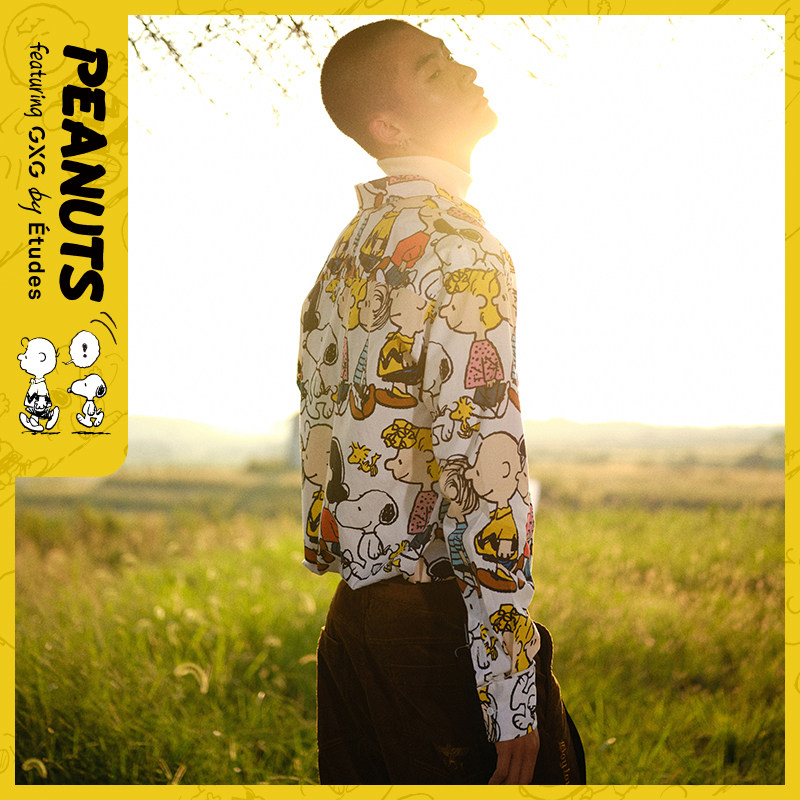 G X G x ÉT D E S x Snoby joint 2020 Winter new products Cartoon full printed long sleeves shirt jacket lining male