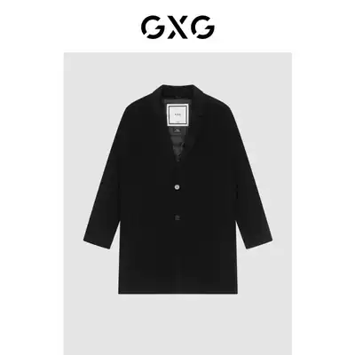 GXG men's new winter 2019 shopping mall with black clip down warm long woolen coat coat