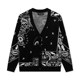 GXG men's clothing store with the same trendy casual cashew flower decoration cardigan autumn new product