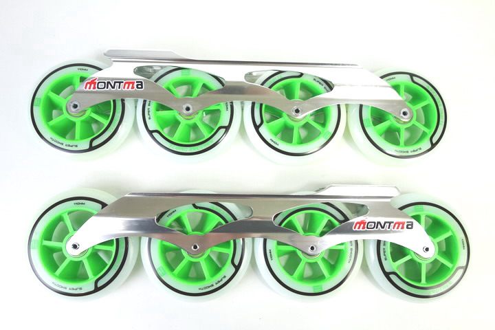 Montema professional speed wheel pulley frame 4 * 110MM speed sliding frame adult speed pulley frame 195-hole BR wheel holder