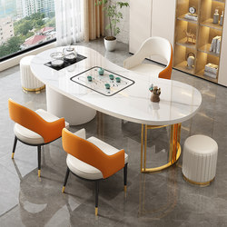 Rock Board Tea Table and Chair 2025 New arrival Balcony Small Tea Table Modern Accessible Luxury Classy Tea Table Tea Set Tea Table Complete Set
